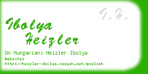 ibolya heizler business card